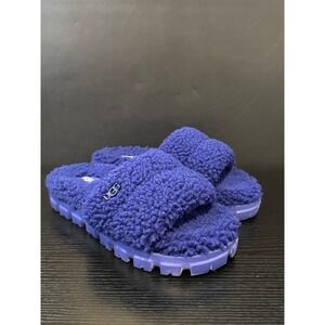 UGG Maxi Curly Slide Purple Sheepskin Platform Sandals 1130838 Womens 8